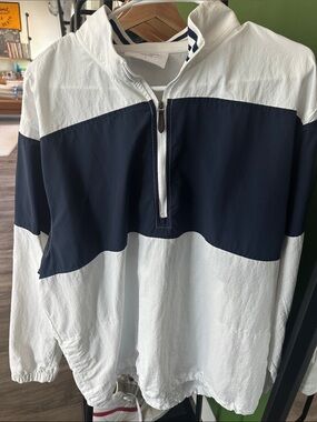 Walter Hagen White and Navy Half-Zip Pullover
